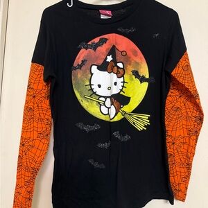 Hello Kitty Halloween Long Sleeve Tee - Black, Orange, Yellow